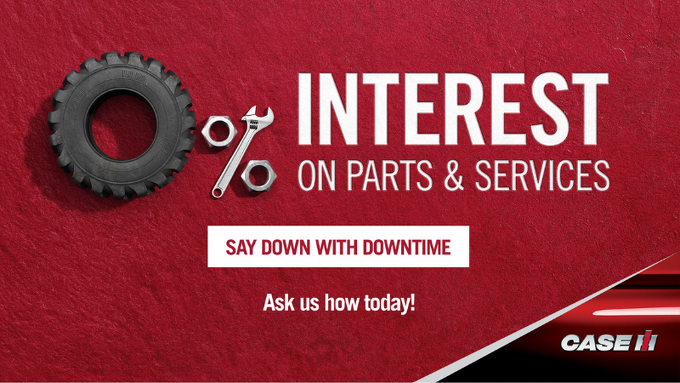 Case IH Parts & Service 0% Finance Offer
