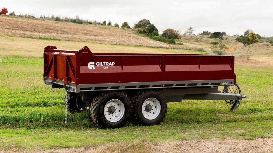 GT14 - 14T Hydraulic Tip Trailer - Incl Steel Deck, Side Opening Tailgate & Auto Gate Catch -